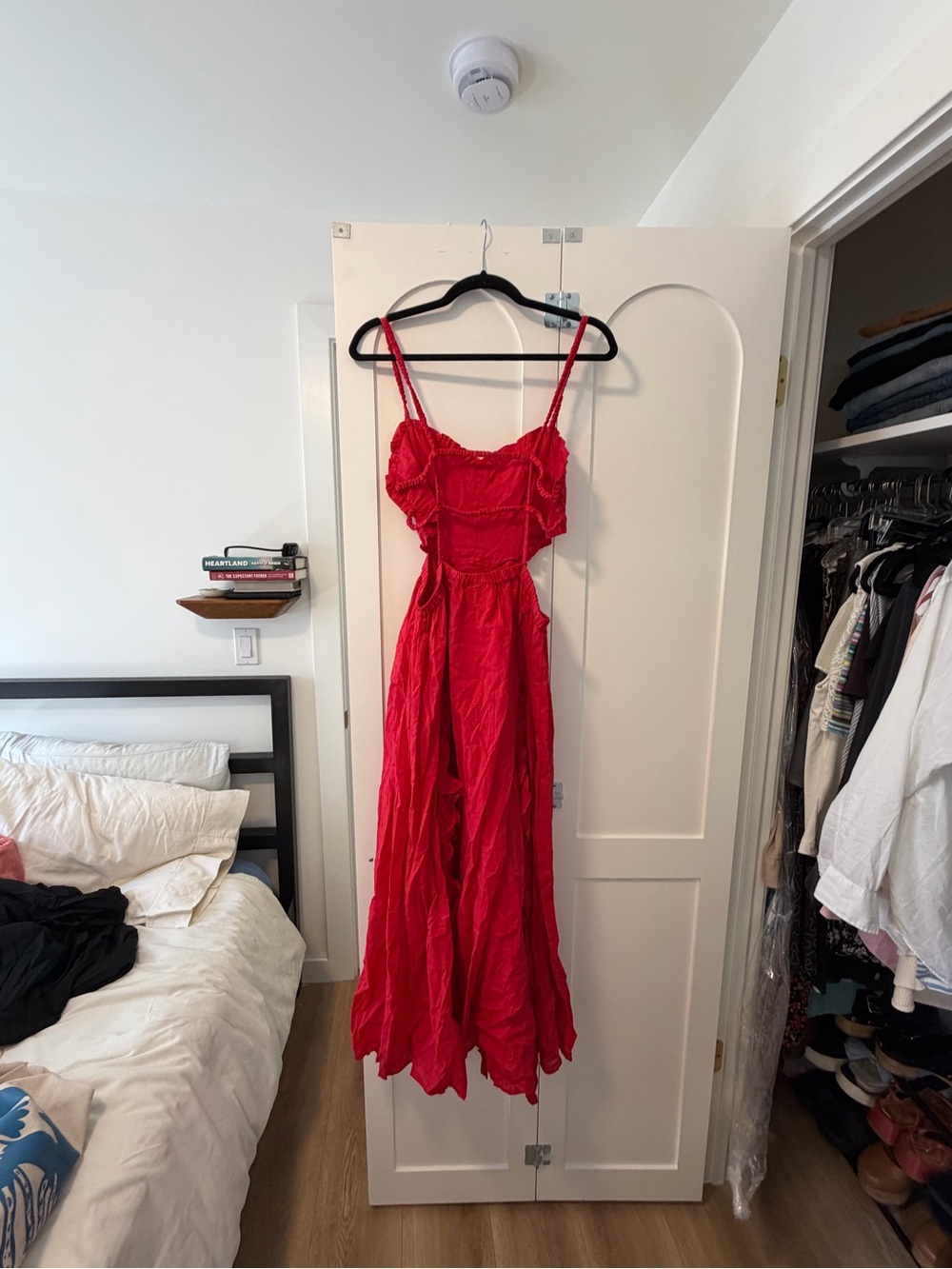 FARM Rio Red Heart Ruffled Open-Back Maxi Dress - Picture 3 of 5